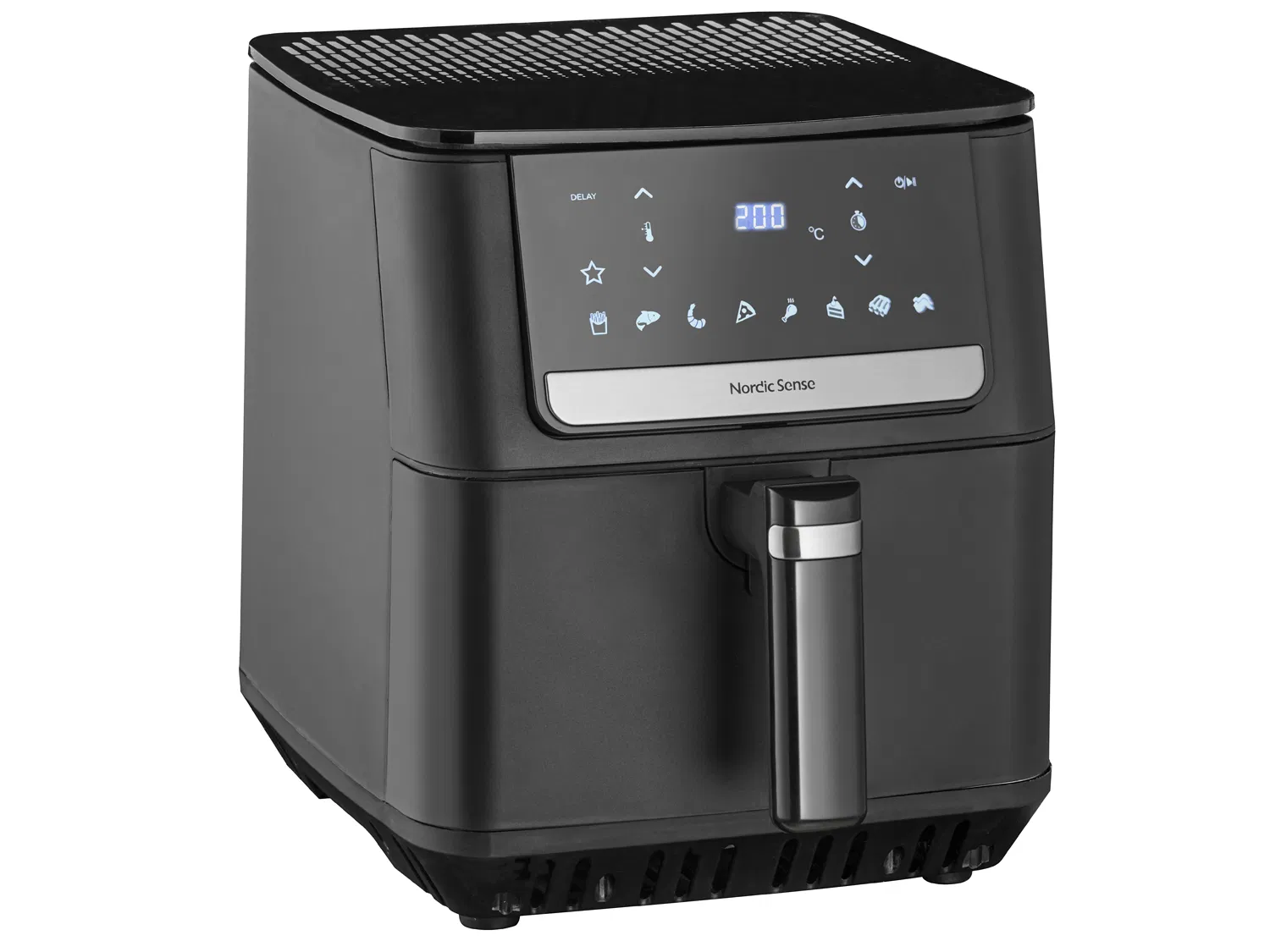 Nordic Sense Airfryer 1800 watt 6,5 liter Sort